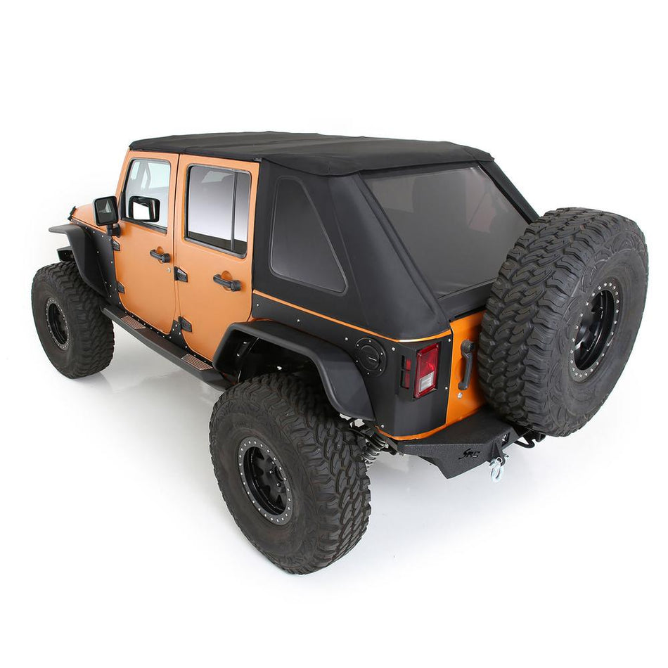 Bowless Combo Top Kit W/Tinted Windows - Protek Jeep  07-18 Wrangler (JK) 4 Door