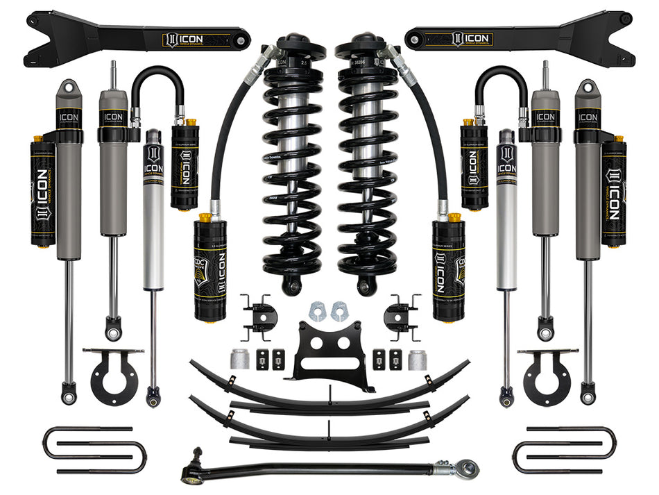 ICON 17-22 Ford F250/F350 2.5-3" Lift Stage 6 Coilover System W/ Leaf Springs
