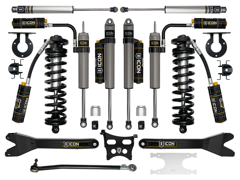 ICON 2023 Ford F-250/F-350 4WD 2.5-3" Lift Stage 5 Coilover Conversion System With Radius Arms