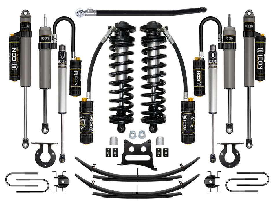 ICON 08-10 Ford F250/F350 2.5-3" Lift Stage 5 Coilover System W/ Leaf Springs
