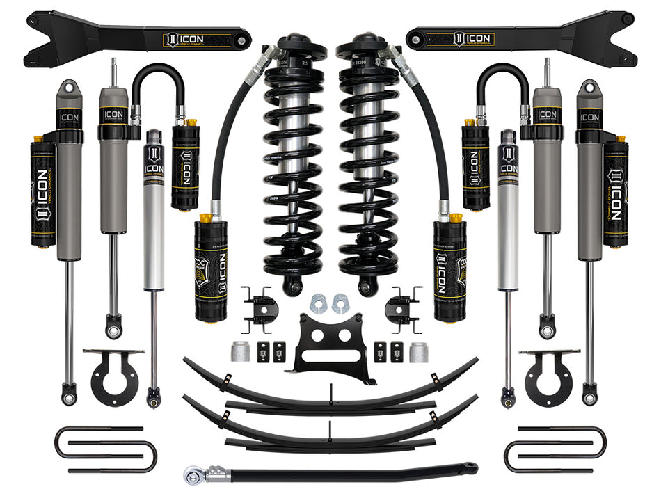 ICON 11-16 Ford F250/F350 2.5-3" Lift Stage 6 Coilover System W/ Leaf Springs