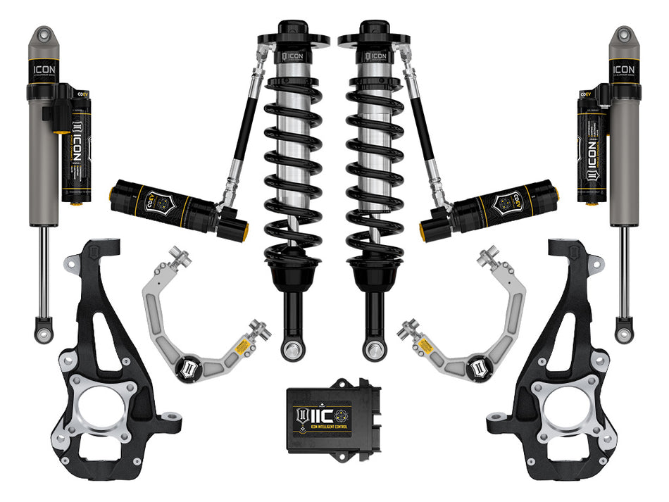 ICON 2021-2023 Ford F-150 4WD 3.5-4.5" Lift Stage 5 Suspension System Billet UCA