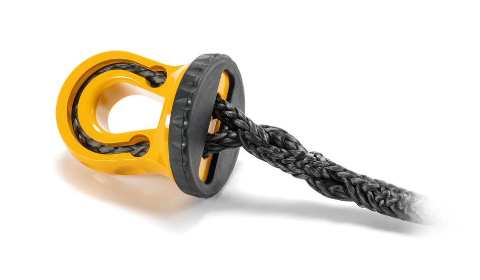 SPLICER 3/8-1/2" SYNTHETIC ROPE SPLICE-ON SHACKLE MOUNT -- YELLOW