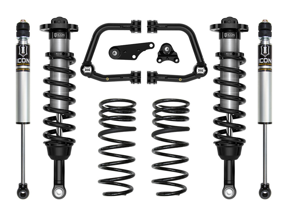 ICON 2024 Toyota Tacoma 1.25-3" Lift Stage 2 Suspension System Tubular UCA W/ Triple Rate Rear Springs