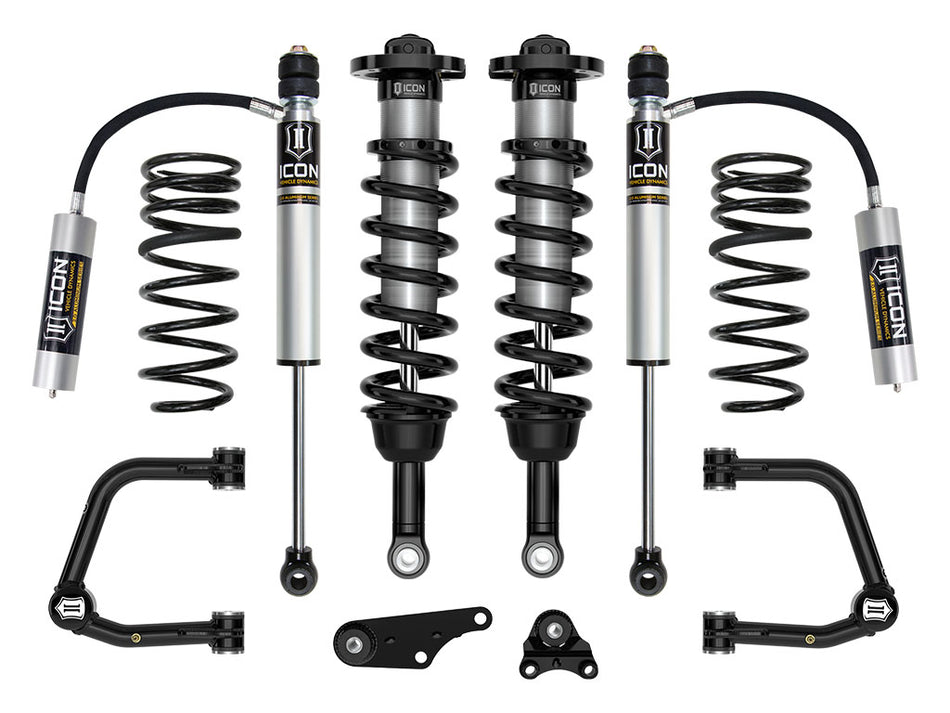 ICON 2024 Toyota Tacoma 1.25-3" Lift Stage 3 Suspension System Tubular UCA W/ Triple Rate Rear Springs