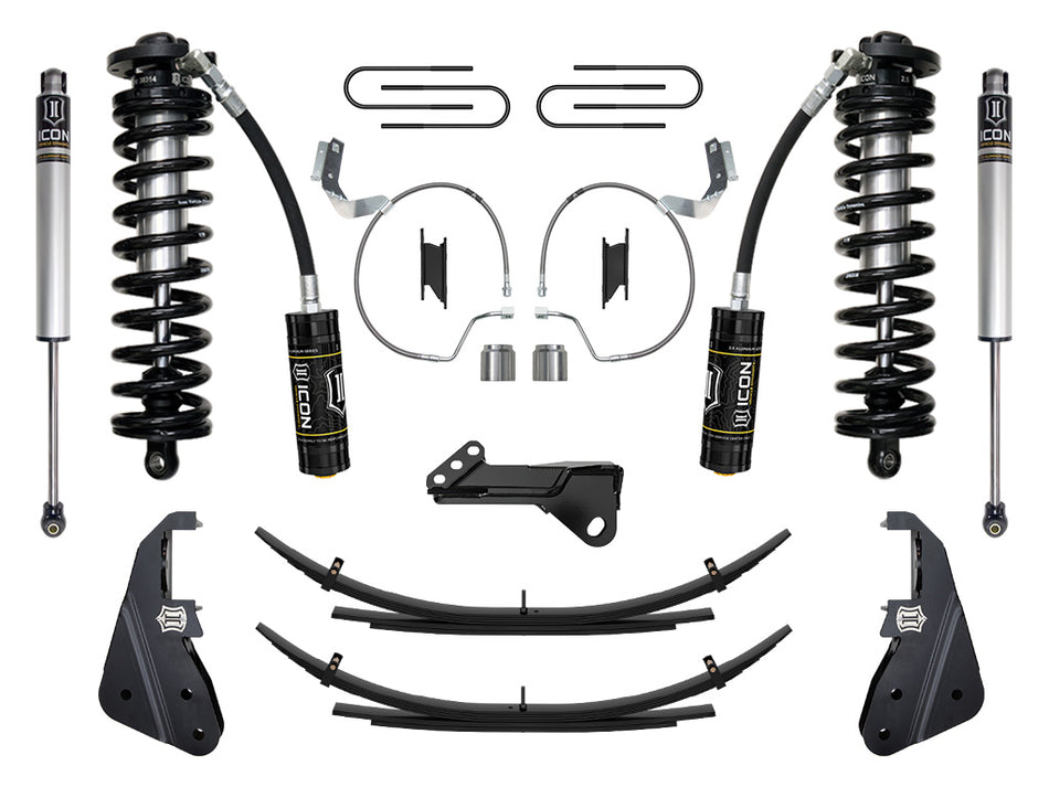ICON 2023 Ford F-250/F-350 Super Duty 4WD 4-5.5" Lift Stage 1 Coilover Conversion System W/ Expansion Packs