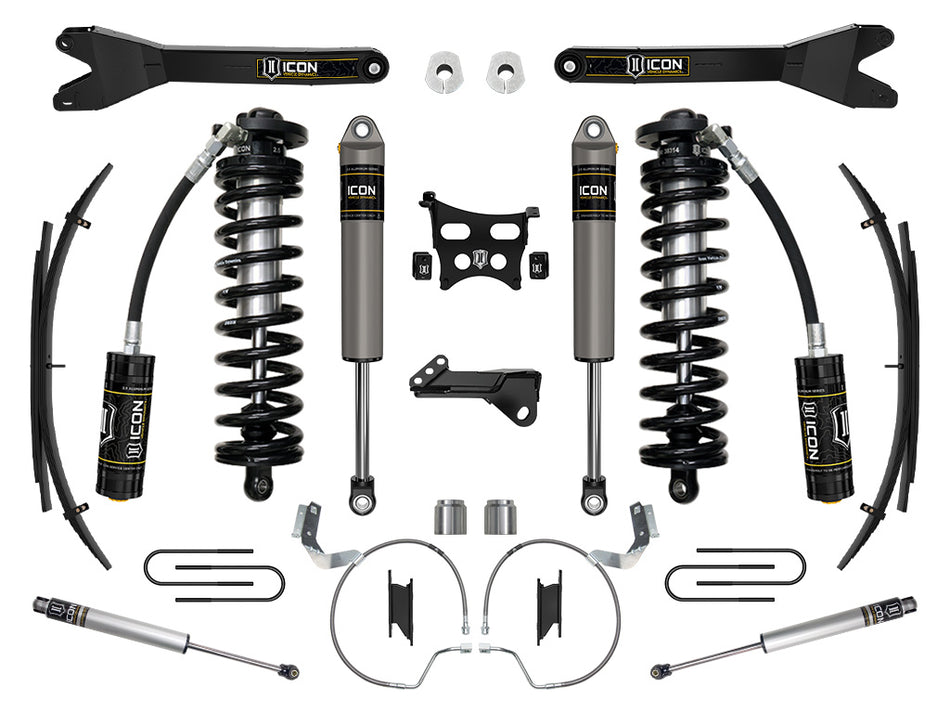 ICON 2023 Ford F-250/F-350 Super Duty 4WD 4-5.5" Lift Stage 3 Coilover Conversion System W/ Radius Arms & Expansion Packs