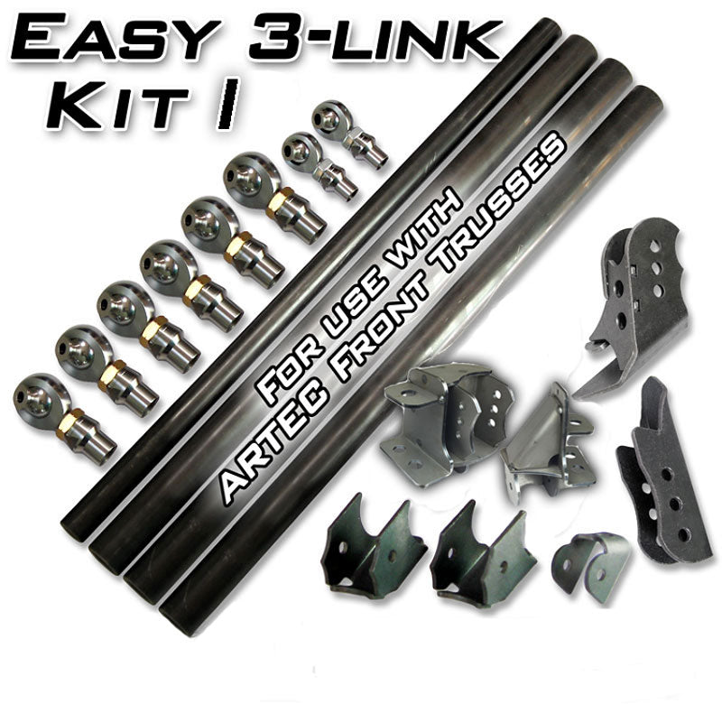 Easy 3 Link Kit I Dual Bracket for Artec Truss Outside Frame Ford 85-91.5 with DOM Artec Industries