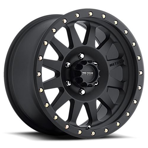 Aluminum Wheels 20x10 Double Standard MR304 Bolt Pattern 6 On 139.7 Offset -18 Lip Size 3.9 Matte Black MB Method