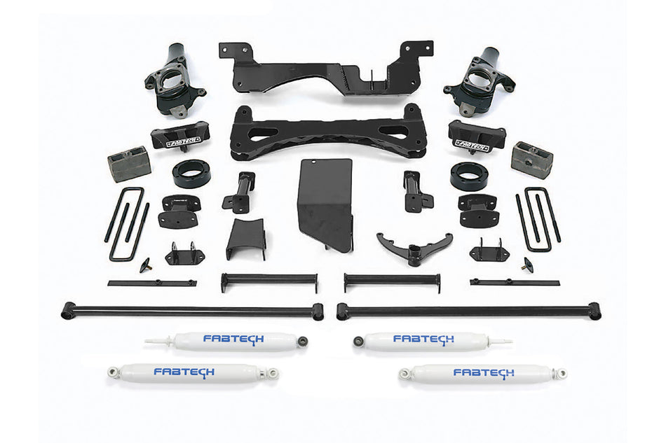 Fabtech 6" PERF SYS W/PERF SHKS 01-10 GM C/K2500HD C/K3500 NON DUALLY