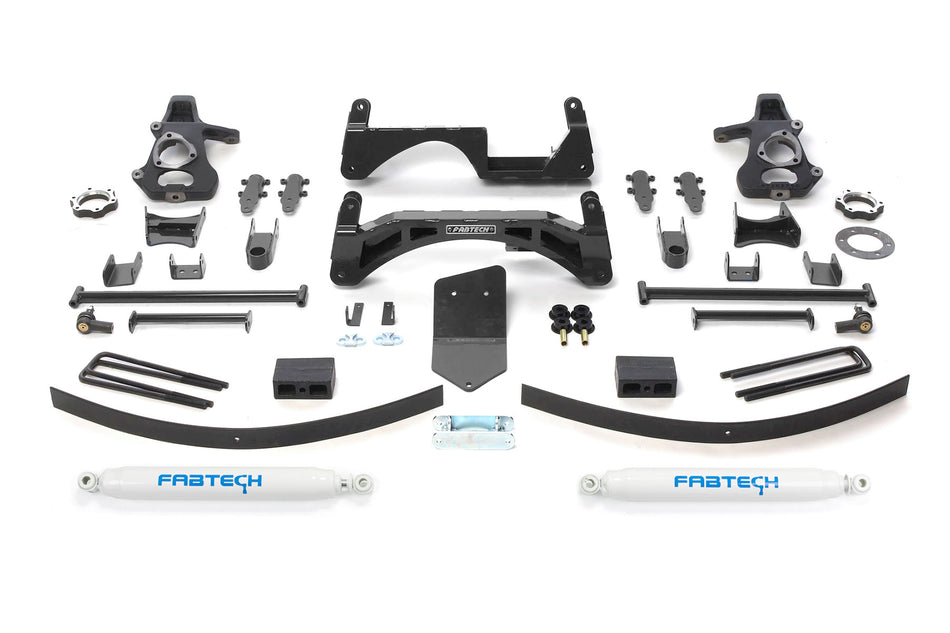 Fabtech 6" BASIC SYS W/PERF SHKS 07-13 GM K1500 P/U W/O AUTORIDE 4WD