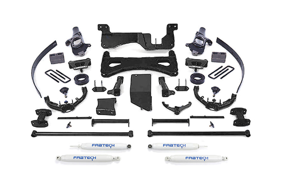 Fabtech 8" PERF SYS W/PERF SHKS 07-08 GM C/K2500HDC/K3500 NON DUALLY