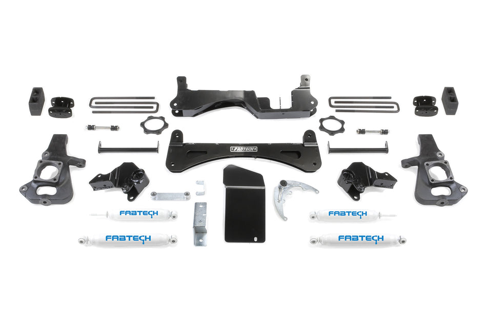 Fabtech 6" RTS SYS W/PERF SHKS 01-10 GM C/K2500HD/3500HD