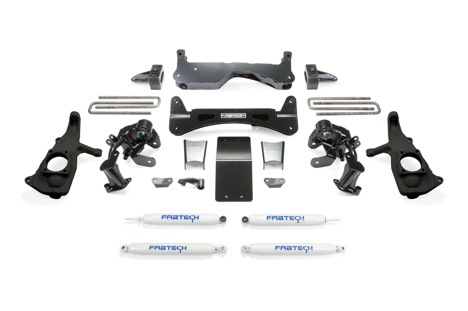 Fabtech 6" RTS SYS W/PERF SHKS 2011-19 GM 2500HD 2WD/4WD