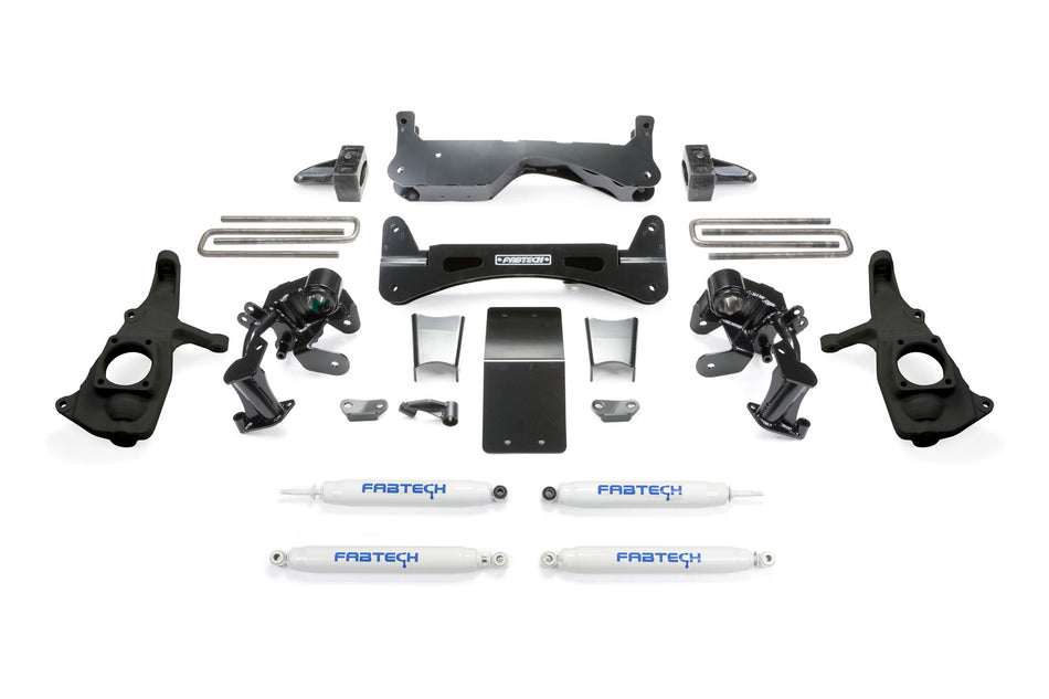 Fabtech 6" RTS SYS W/PERF SHKS 2011-19 GM 3500HD 2WD/4WD