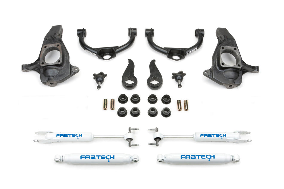Fabtech 3.5 In. ULTIMATE SYS W/PERF SHKS 2011-19 GM C/K2500HD/3500HD