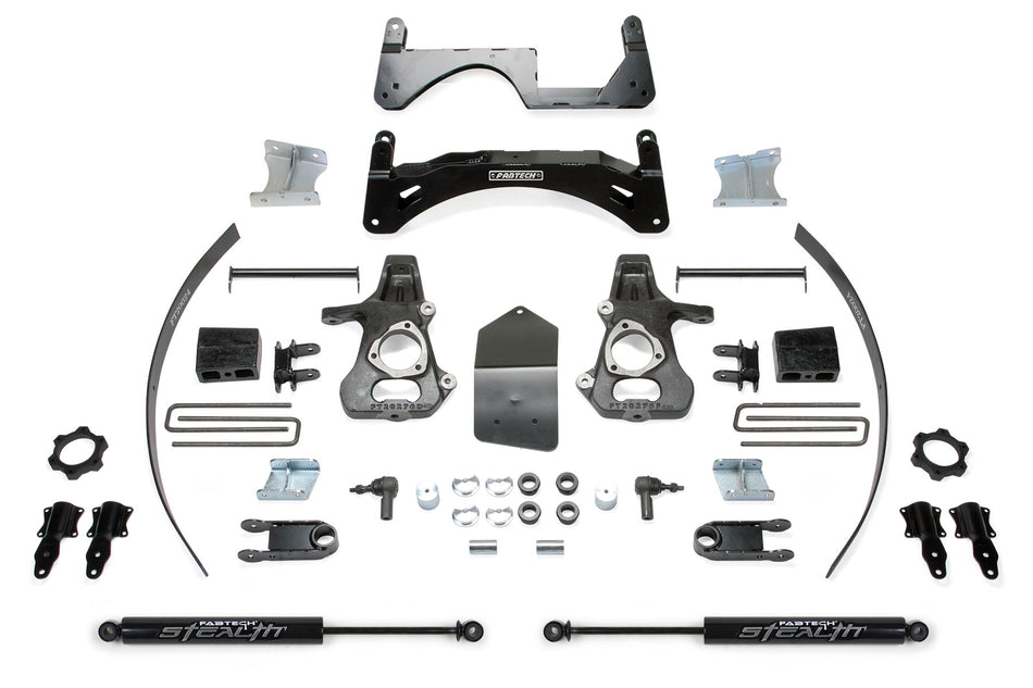 Fabtech 6" BASIC SYS W/ STEALTH 14-18 GM C/K1500 P/U W/ OE FORG STL UCA