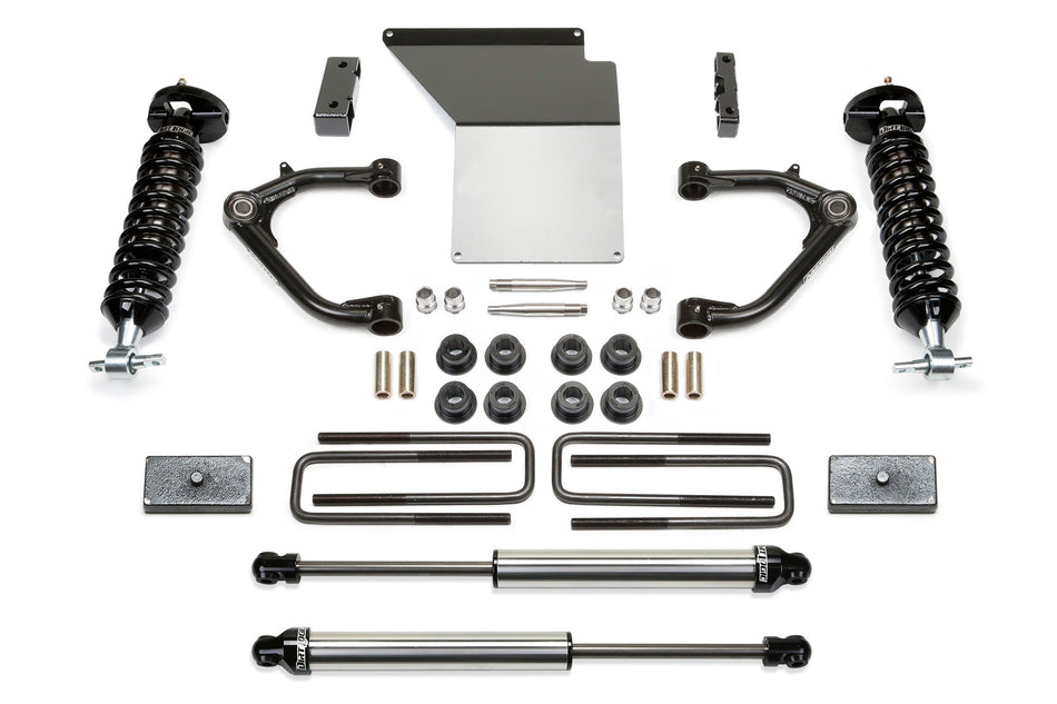 Fabtech 3" UNIBALL UCA SYS W/ DL 2.5 2.25 14-18 GM C/K1500 P/U W/ OE ALM OR STMP STL UCA