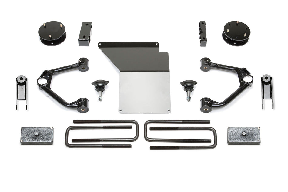 Fabtech 3" BUDGET SYS W/ MAGNERIDE 14-18 GM C/K1500 P/U DENALI W/ OE ALM OR STMP STL UCA