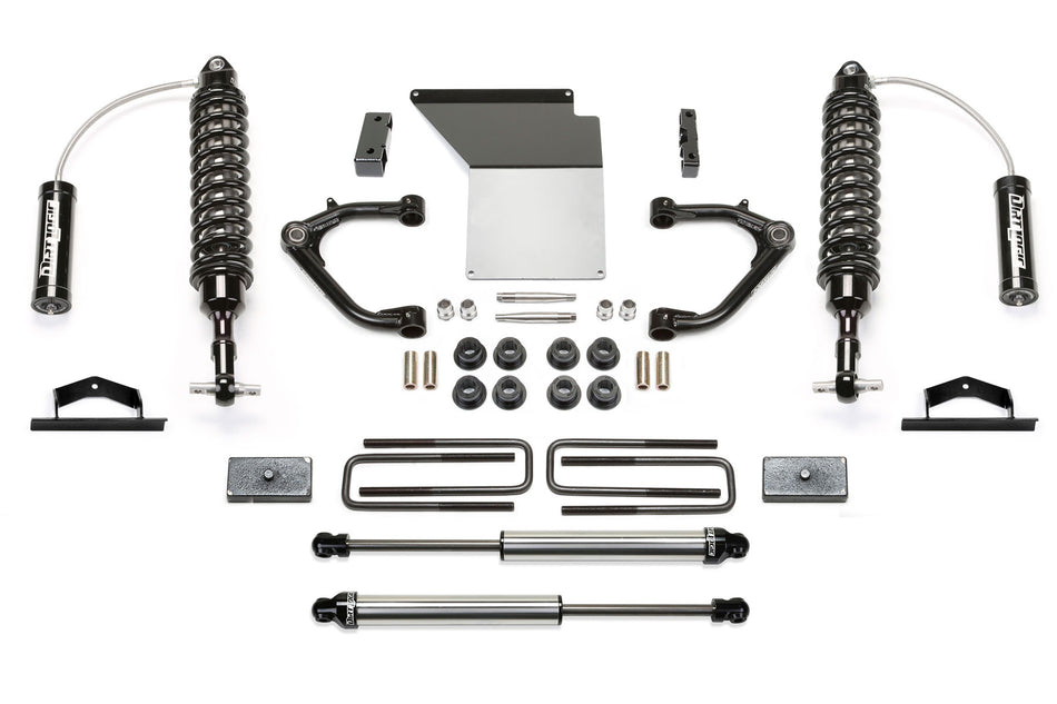 Fabtech 3" UNIBALL UCA SYS W/ DL 2.5 2.25 14-18 GM C/K1500 P/U W/ OE ALM OR STMP STL UCA