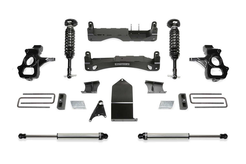 Fabtech 4" PERF SYS W/ DL 2.5 & 2.25 14-18 GM C/K1500 P/U W/ OE ALM OR STMP STL UCA