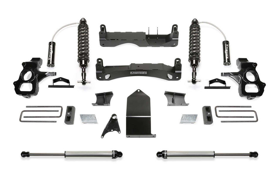 Fabtech 4" PERF SYS W/ DL 2.5 & 2.25 14-18 GM C/K1500 P/U W/ OE ALM OR STMP STL UCA