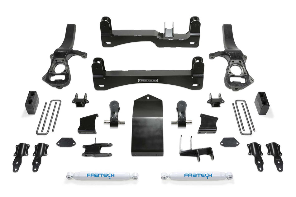 Fabtech 4" BASIC SYS W/ PERF SHKS 2019-22 GM C/K1500 P/U W/TRAIL BOSS/AT4 PKG