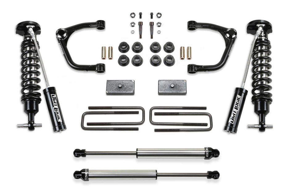 Fabtech 3" UNIBALL UCA SYS W/ DL 2.5 RESI & 2.25 2019-21 GM C/K1500 P/U DIESEL