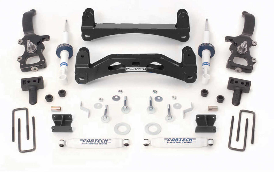 Fabtech 6" BASIC SYS W/PERF SHKS 2004-08 FORD F150 2WD