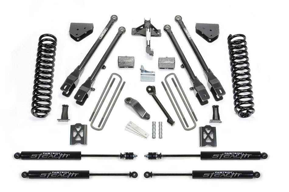 Fabtech 6" 4LINK SYS W/COILS & STEALTH 05-07 FORD F350 4WD