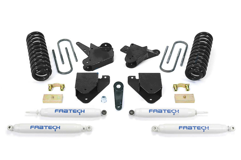 Fabtech 6" BASIC SYS W/PERF SHKS 05-07 FORD F250 2WD V10 & DIESEL
