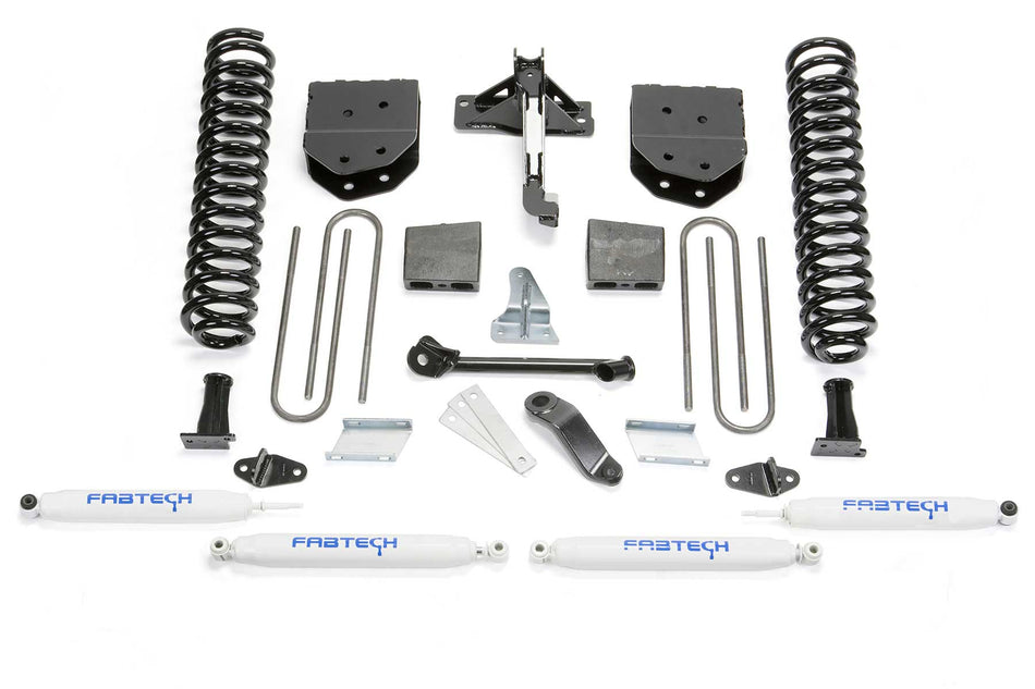 Fabtech 6" BASIC SYS W/PERF SHKS 2008-16 FORD F250 4WD