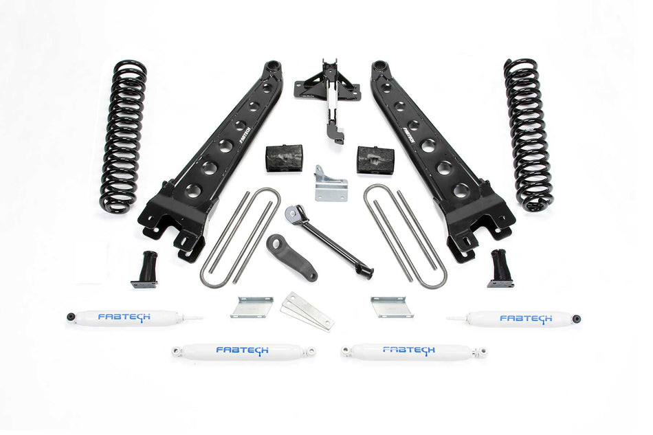 Fabtech 6" RAD ARM SYS W/COILS & PERF SHKS 2008-16 FORD F250 4WD