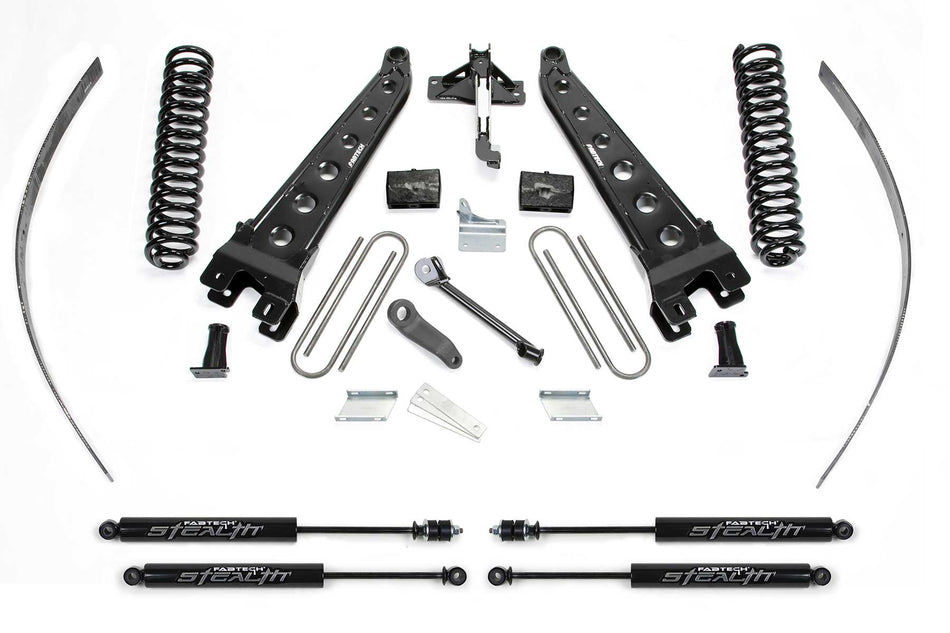 Fabtech 8" RAD ARM SYS W/COILS & STEALTH 2008-16 FORD F250 4WD W/O FACTORY OVERLOAD