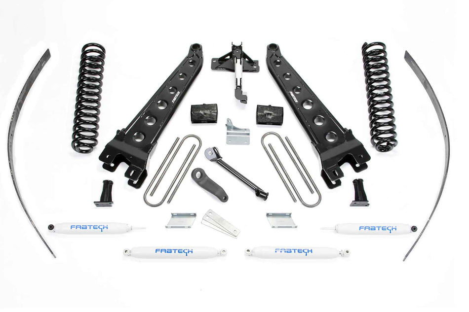 Fabtech 8" RAD ARM SYS W/COILS & PERF SHKS 2008-16 FORD F250 4WD W/FACTORY OVERLOAD