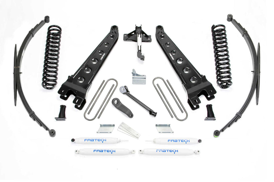 Fabtech 8" RAD ARM SYS W/COILS & RR LF SPRNGS & PERF SHKS 2008-16 FORD F250/350 4WD