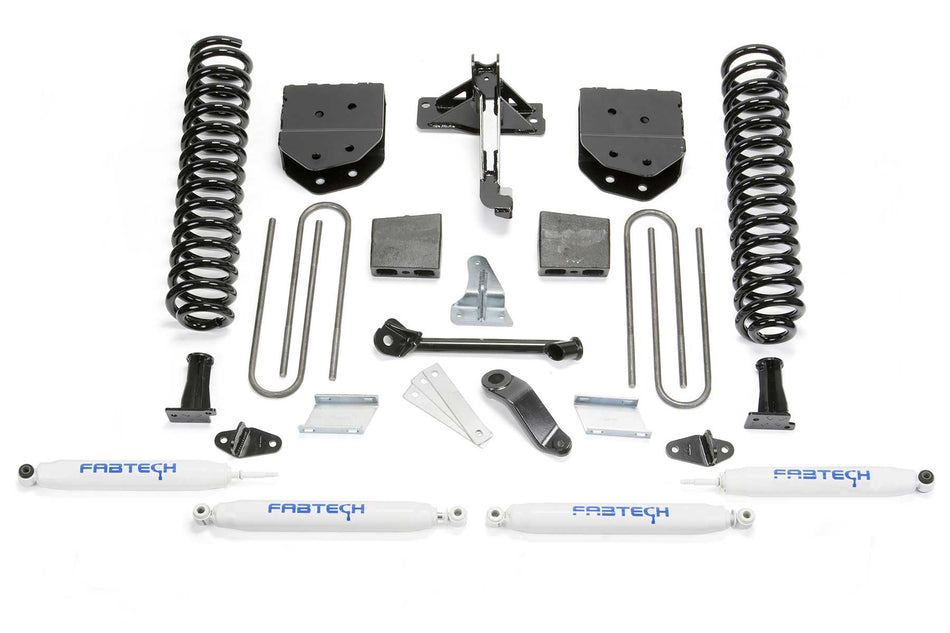 Fabtech 6" BASIC SYS W/PERF SHKS 2011-13 FORD F450/550 4WD 10 LUG