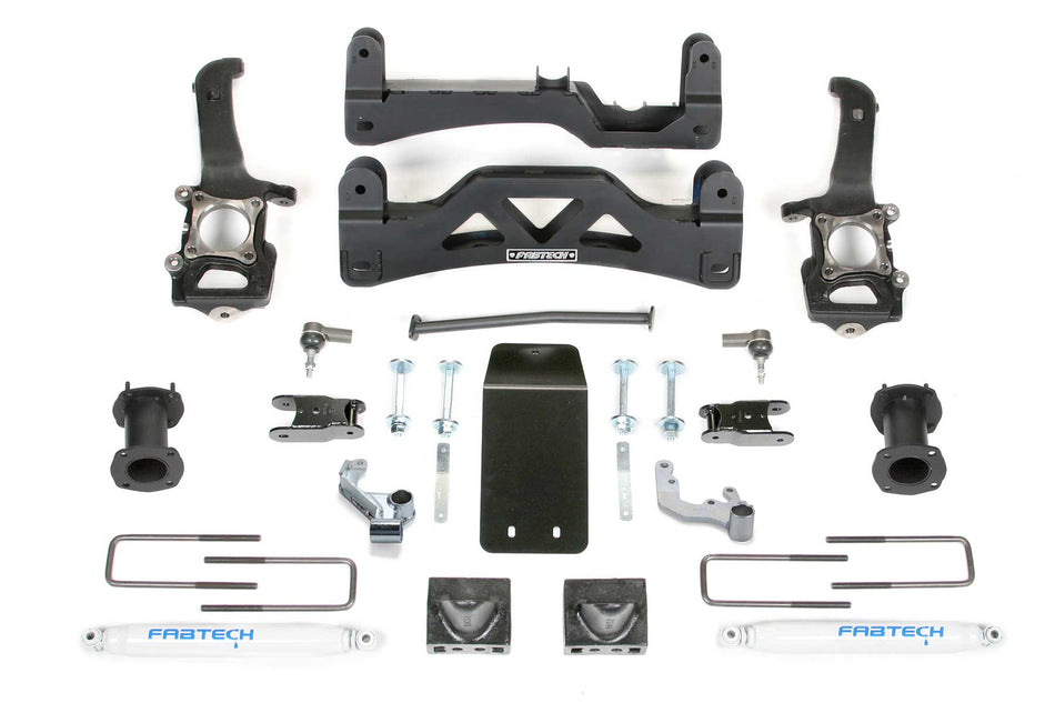 Fabtech 6" BASIC SYS W/PERF SHKS 2014 FORD F150 4WD