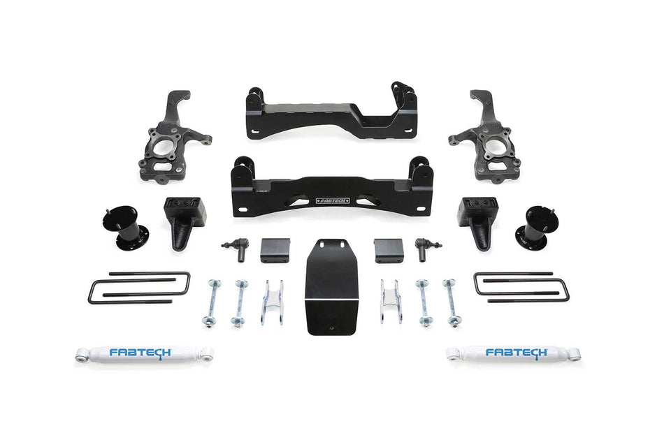 Fabtech 6" BASIC SYS W/PERF SHKS 2015-20 FORD F150 4WD