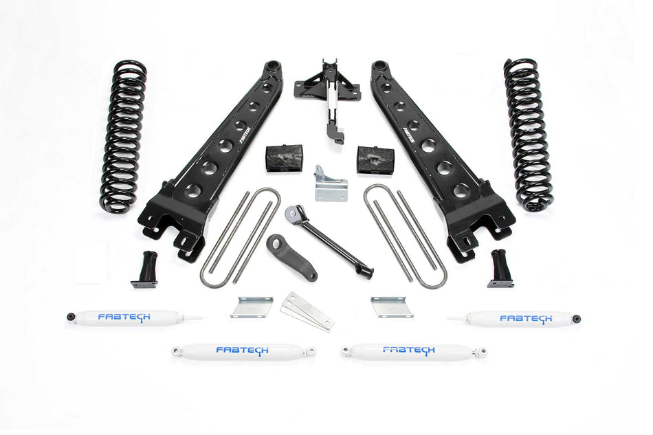 Fabtech 4" RAD ARM SYS W/COILS & PERF SHKS 2008-16 FORD F250/F350 4WD