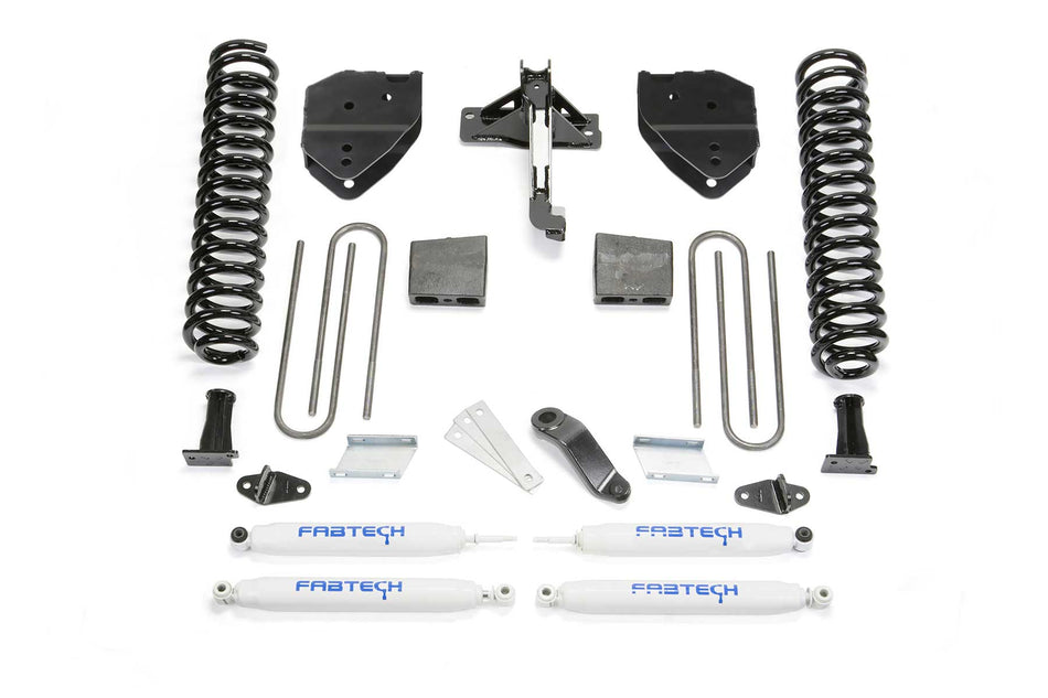 Fabtech 6" BASIC SYS W/PERF SHKS 17-21 FORD F250/F350 4WD DIESEL