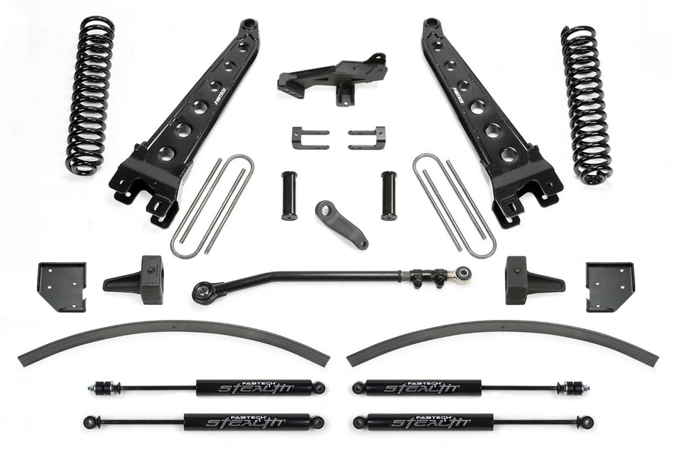 Fabtech 8" RAD ARM SYS W/COILS & STEALTH SHKS 17-21 FORD F250/ F350 4WD DIESEL