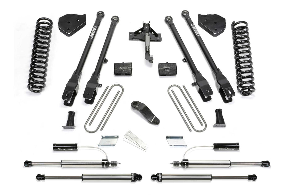 Fabtech 4" 4LINK SYS W/COILS & 2.25 DL RESI FRT AND DL RR SHKS 17-21 FORD F250/350 4WD D