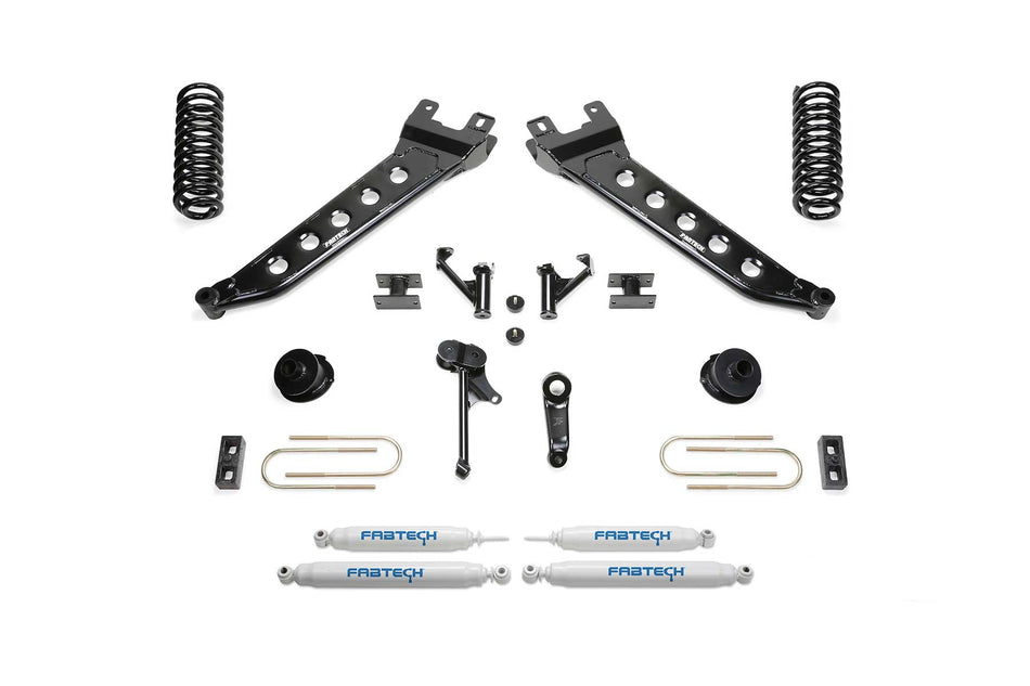 Fabtech 5" RADIUS ARM KIT W/ PERF SHKS 2013-18 RAM 3500 4WD