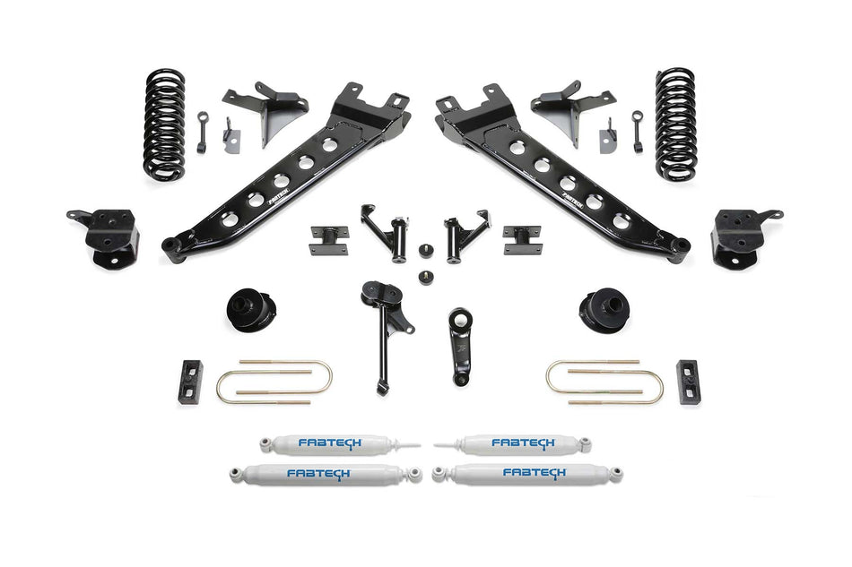 Fabtech 7" RADIUS ARM KIT W/ PERF SHKS 2013-18 RAM 3500 4WD