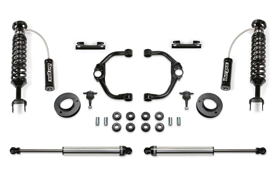 Fabtech 3" BJ UCA SYS W/ DL 2.5 RESI & 2.25 19-21 RAM 1500 2WD/4WD