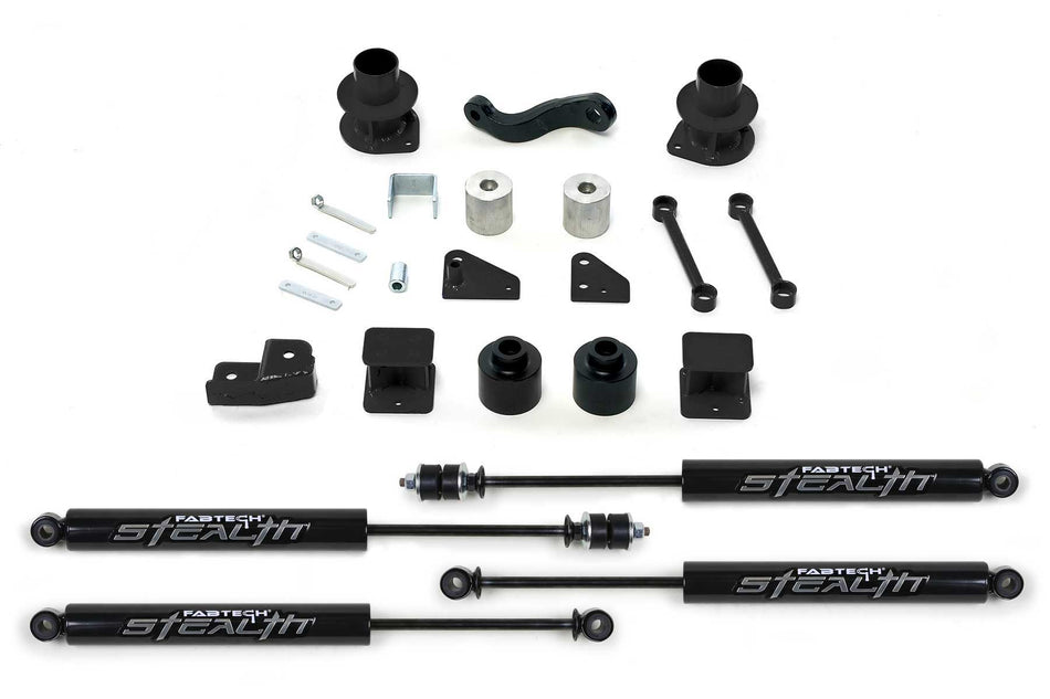 Fabtech 3" BASIC SYS W/STEALTH 2007-18 JEEP JK 4WD