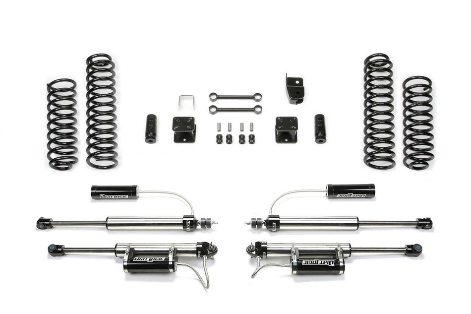 Fabtech 3" SPORT SYSTEM W/ DLSS RESI 2007-18 JEEP JK 4-DOOR