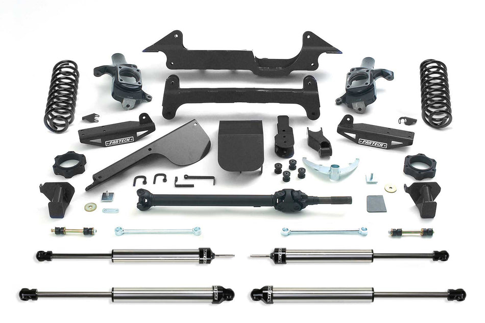 Fabtech 6" PERF SYS W/DLSS SHKS 03-08 HUMMER H2 SUV/SUT 4WD W/RR COIL SPRINGS