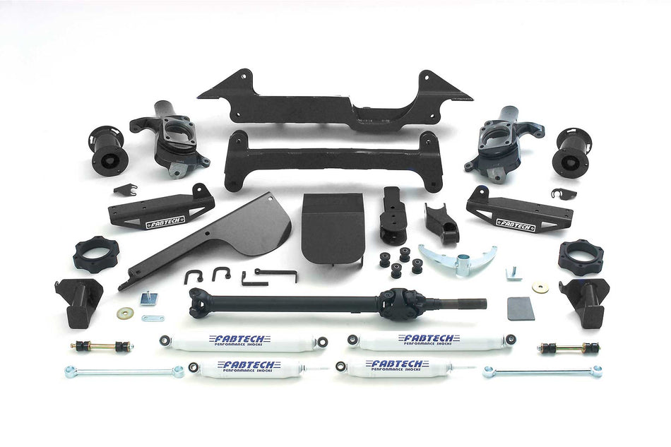 Fabtech 6" PERF SYS W/PERF SHKS 03-05 HUMMER H2 SUV/SUT 4WD W/RR AIR BAGS